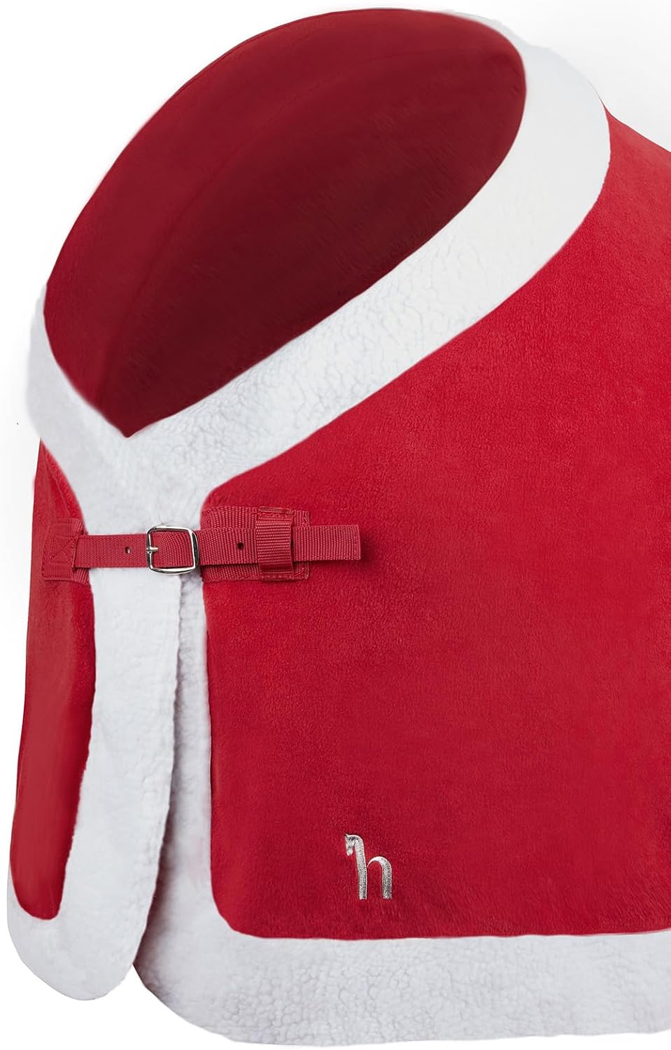 Side view of the eighty one inch Horze winter cooler blanket for horses