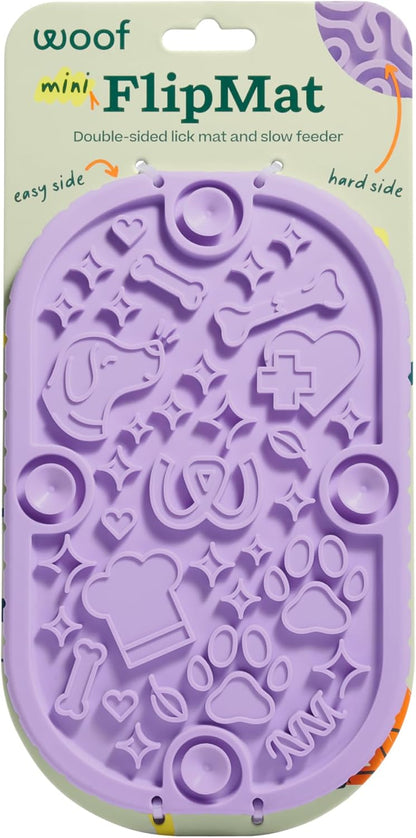 Woof FlipMat Mini lavender front view slow feeder