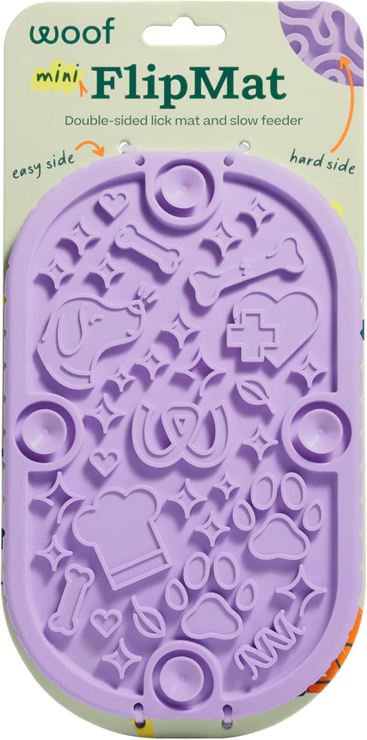 Woof FlipMat Mini lavender front view slow feeder