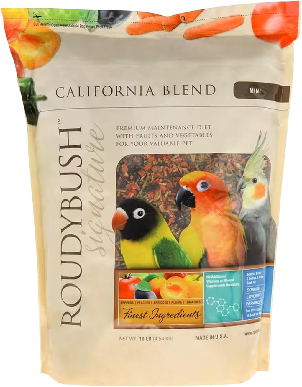 RoudyBush California Blend Bird Food, Mini Pellets, 44 oz - Image 12