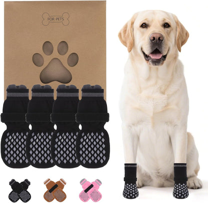 KOOLTAIL Dog Socks for Hot/Cold Pavement to Prevent Licking Paws,Dog Boots&Paw Protector for Hardwood Floors Anti Slip,Traction Control Booties for Small Medium Large Senior Dogs - Image 9