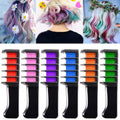 EBANKU Temporary Hair Chalk Comb six color set front packaging view showcasing vibrant temporary hair colors for kids