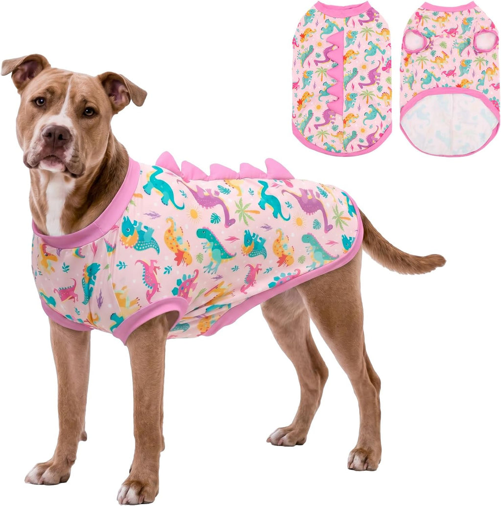 UPF 50+ Sun Protection Dog Shirt - Sleeveless Cooling Vest for Large Dogs Boy, Quick-Dry Pet T-Shirt with Funny Dinosaur Horns, UV Protective Breathable Dog Clothes U-COSBX01L - Image 10