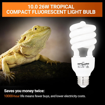 REPTI ZOO UVA UVB reptile light bulb for bearded dragons