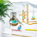 2 Pack Natural Coconut Shell Bird Nest with Pads for Small Parrots - Image 4