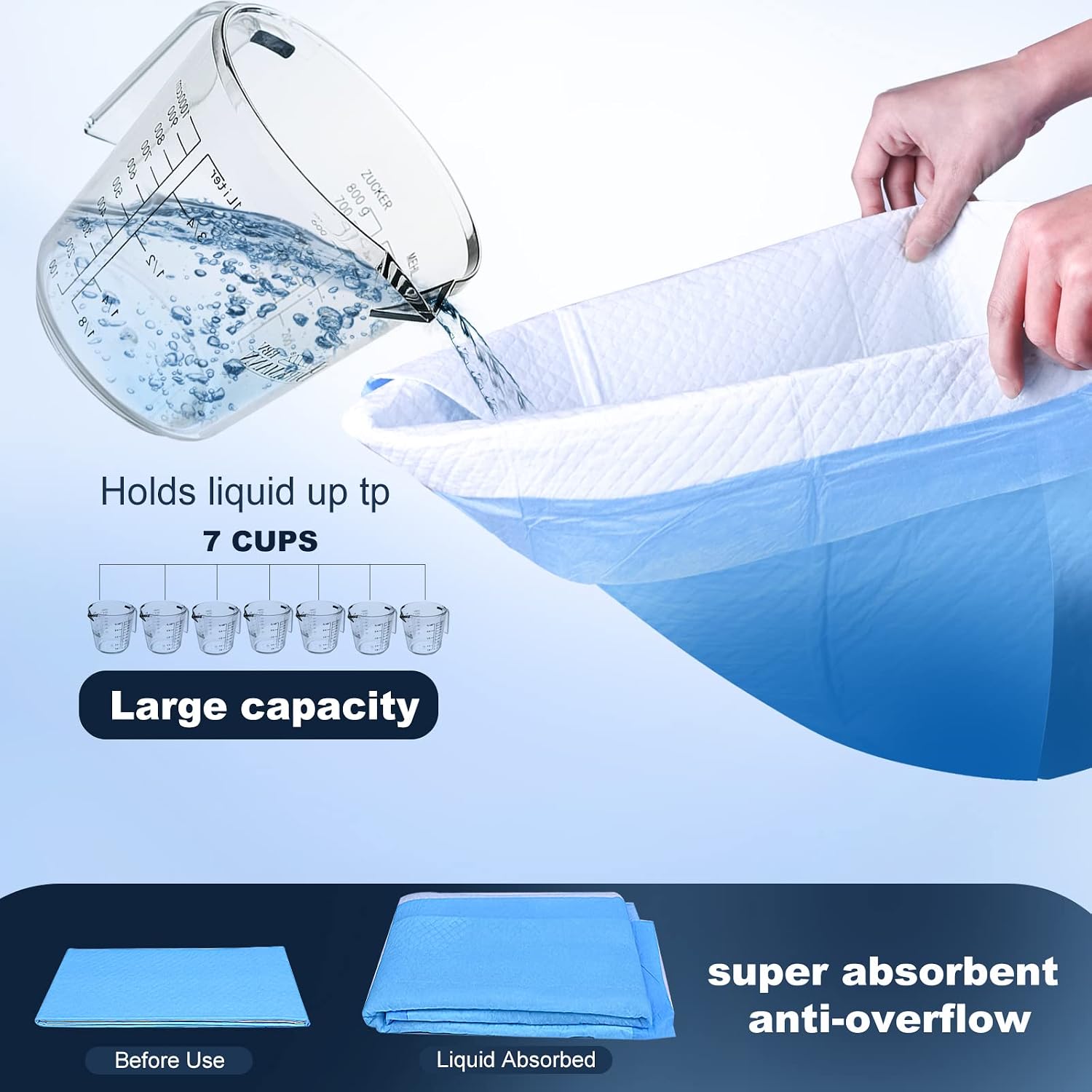 Thirty by thirty six inch large dog training pads with a close up of the absorbent diamond quilted texture