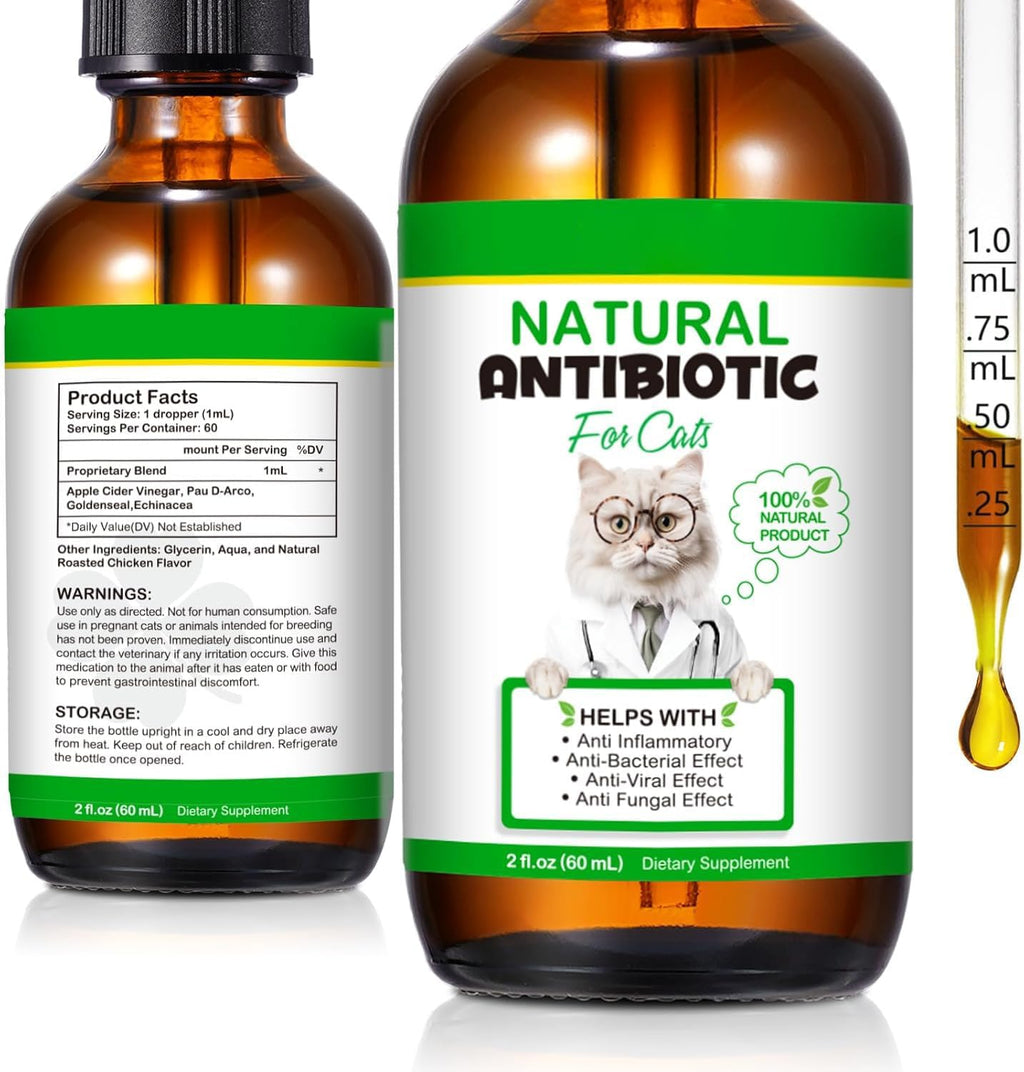 NenMaoKeNu 2 Pack Antibiotics for Cats, Premium Cat Antibiotics Supplement, Cats Multivitamin, Natural Antibiotic for Cats, Cat Antibiotic, Cat Antibiotics Supports Immune & Cats Allergy Relief - Image 10