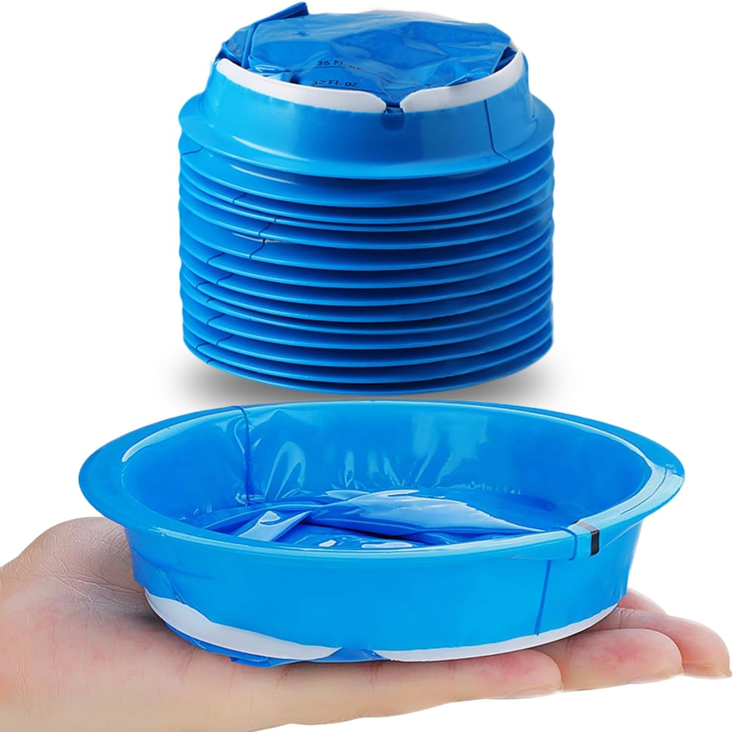 Valchoose disposable vomit bags 14 pack front view showcasing the blue thick leak resistant material.