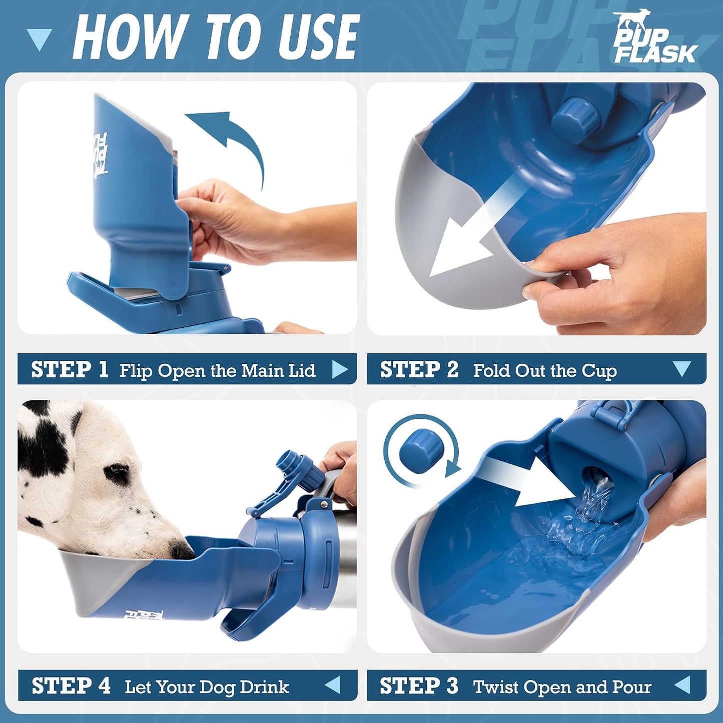 USA imported premium durable dog water bottle for small and large breeds