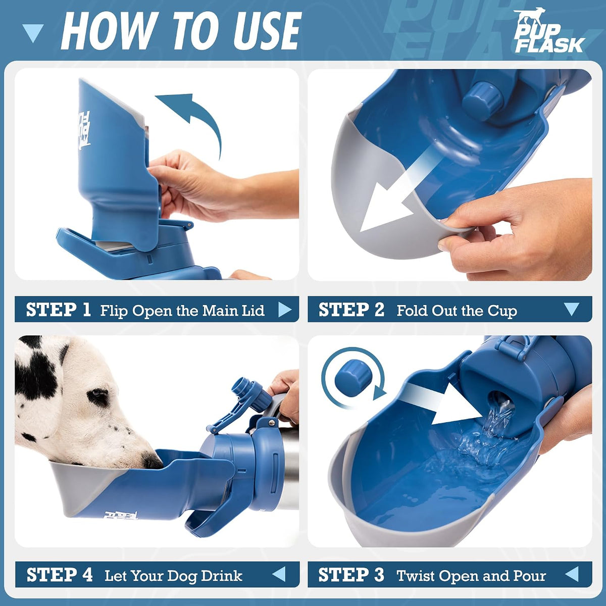 USA imported premium durable dog water bottle for small and large breeds
