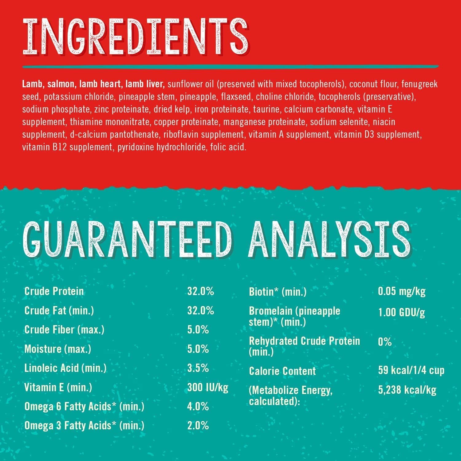 Freeze dried raw dog food morsels for skin and coat health close up view