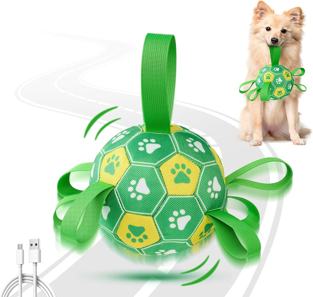 Interactive soccer ball toy for medium and large breed dogs