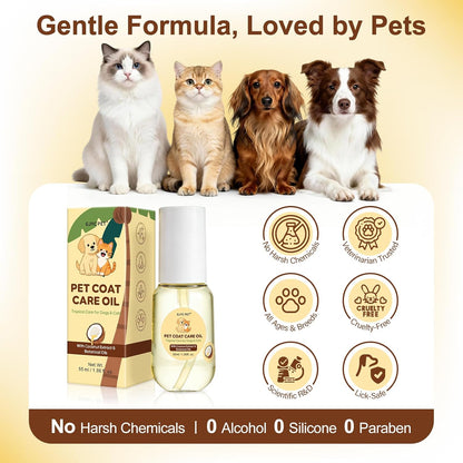 GJYC PET botanical blend pet fur conditioning oil side view