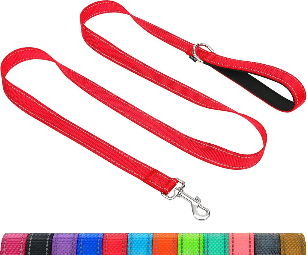 Taglory Dog Leash for Small Dogs, Double-Sided Reflective for Night Walking, Neoprene Padded Handle, 3/4 inch by 6 ft, Lightweight for Small Medium Breeds up to 30 lbs, Black - Image 14