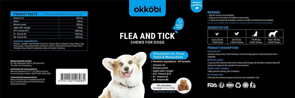 Authentic imported dog grooming and health supplement jar with chicken flavor label