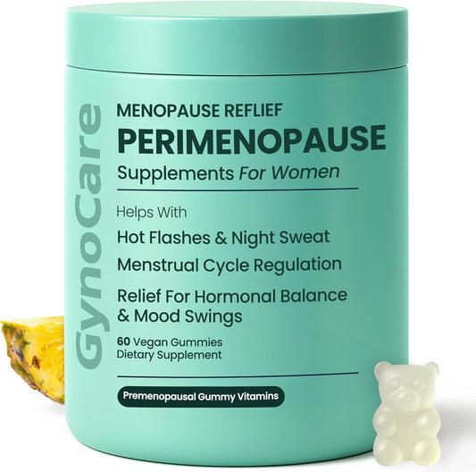 Terramed Just Think Comfort Perimenopause Supplements front view bottle of sixty vegan gummies for hormonal balance