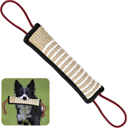 ToLanbbt Dog Tug Toy, Dog Bite Jute Pillow Pull Toy with 2 Strong Handles, Perfect for Tug of War, Puppy Training Interactive Play, Bite Training Toys for Medium to Large Dogs (Pink Yellow) - Image 13