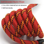 Coolrunner 5 feet slip lead collar setup showing the high-density braided rope detail.