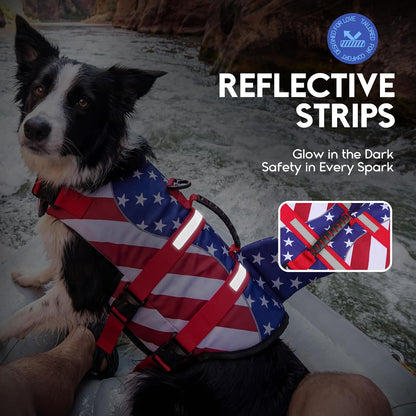 Heavy-duty D-ring attachment on ASENKU dog life jacket back