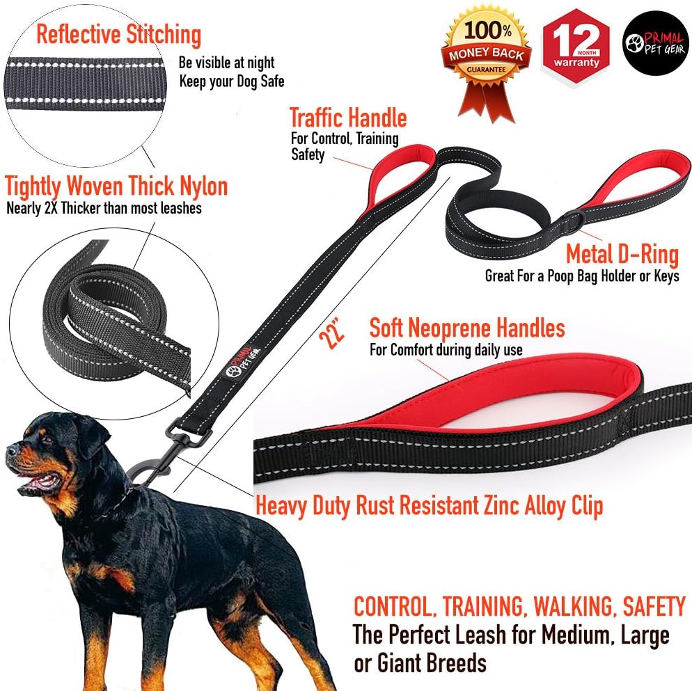 Primal Pet Gear heavy duty nylon eight foot training lead