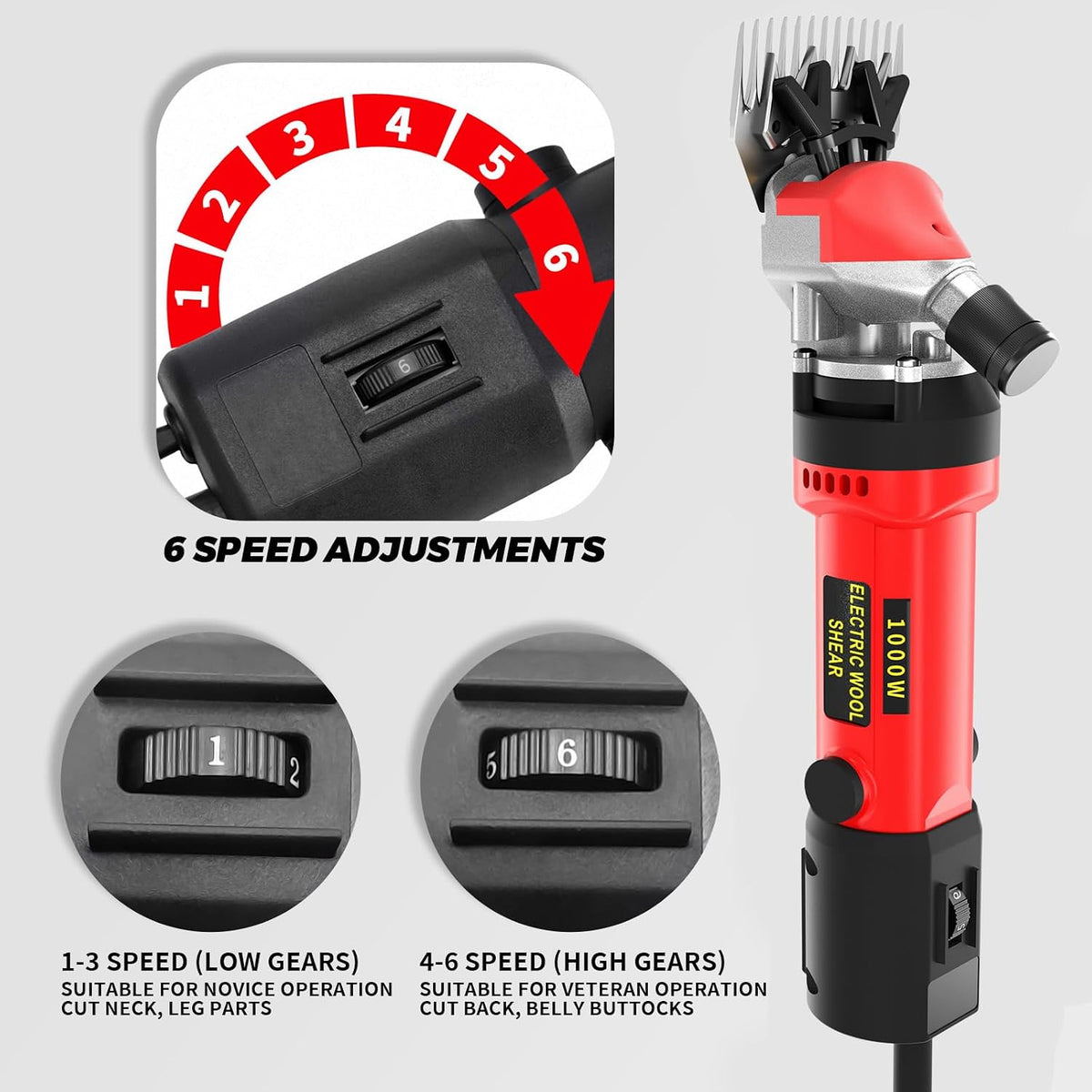 PAT JUUMG high power wool trimmer machine for thick coat sheep and goats