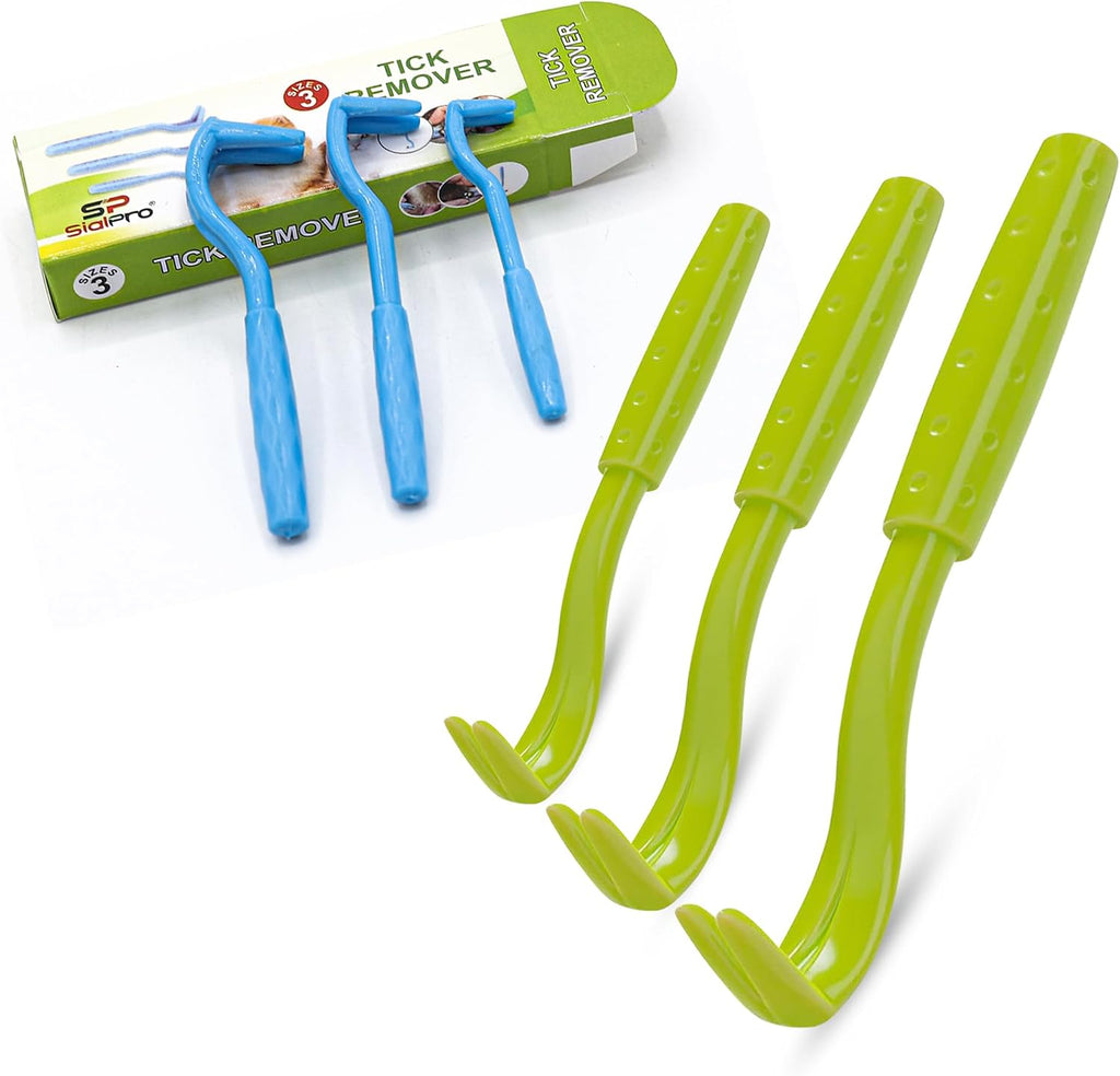 SialPro tick remover tools kit blue set of three hooks front view