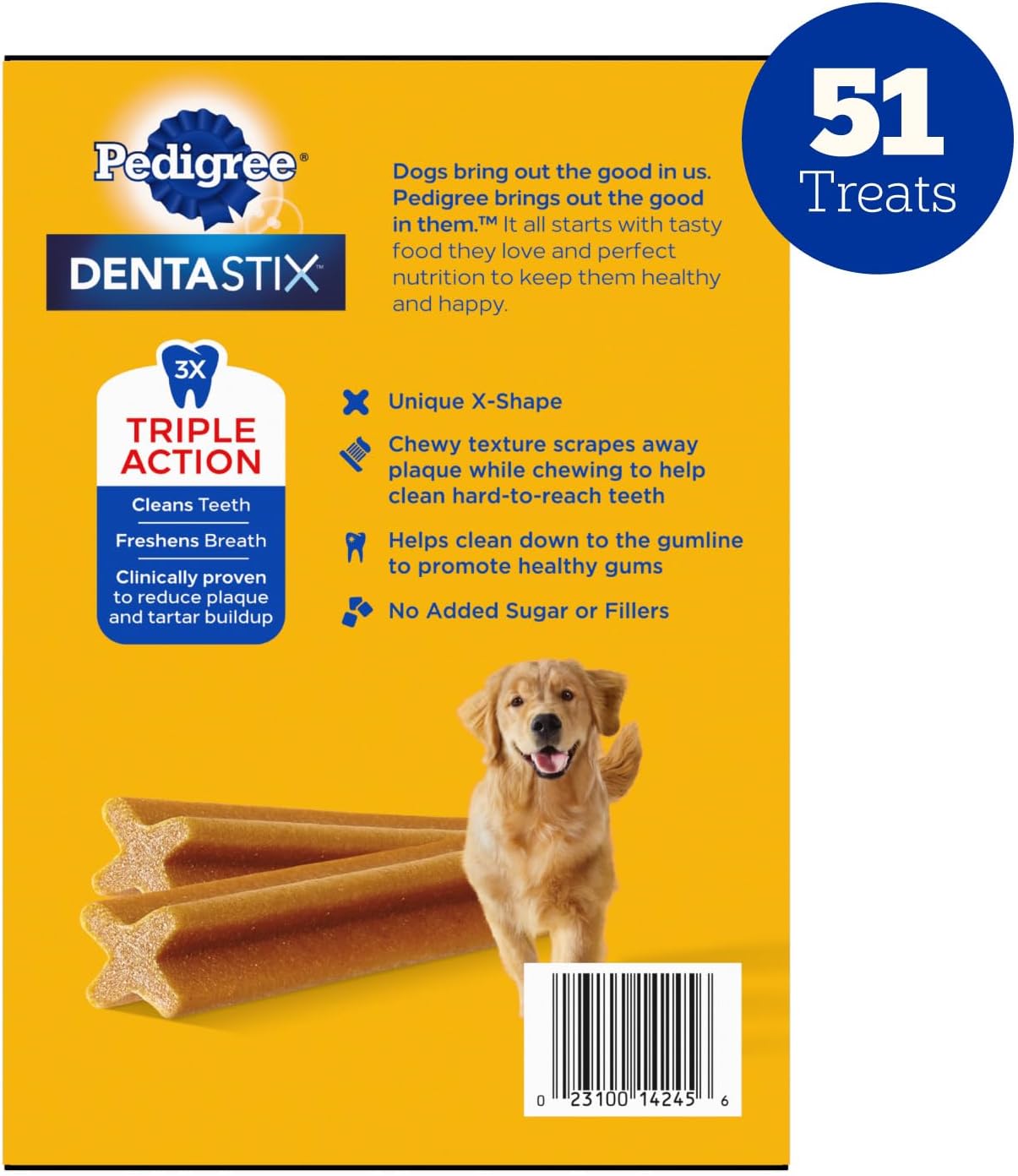 Pedigree Dentastix Large Dog Treats, Original, Beef & Fresh, 2.73 lb. Variety Pack (51 Treats Total) - Image 9