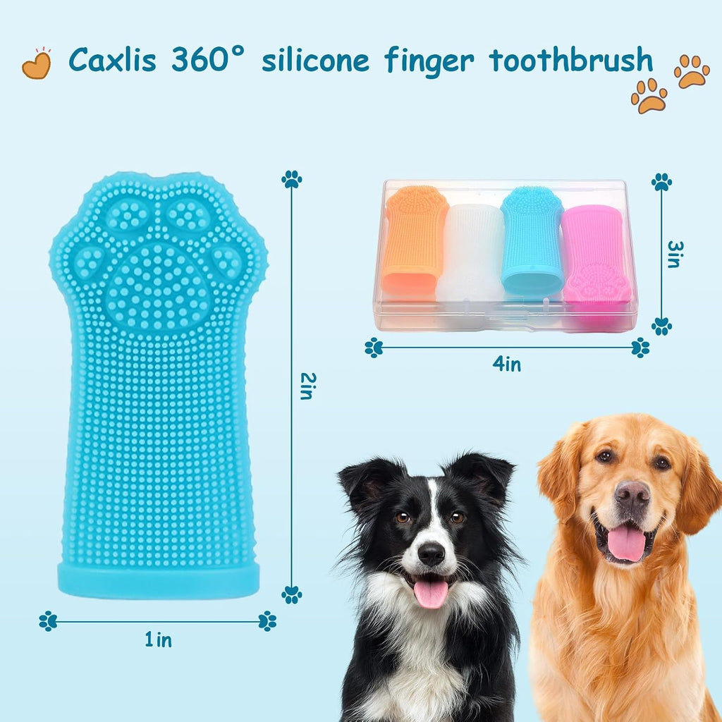 Assorted colors of Caxlis silicone pet finger brushes