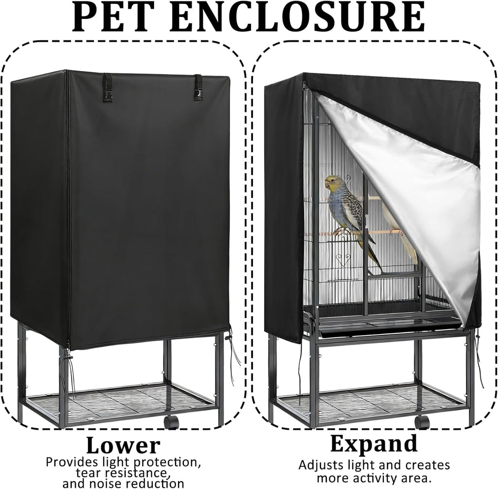 Demonstration of the zipper side access panel for easy feeding