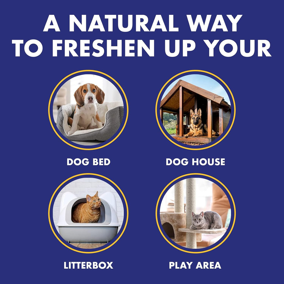 Eco-friendly pet odor neutralizer for cages and beds