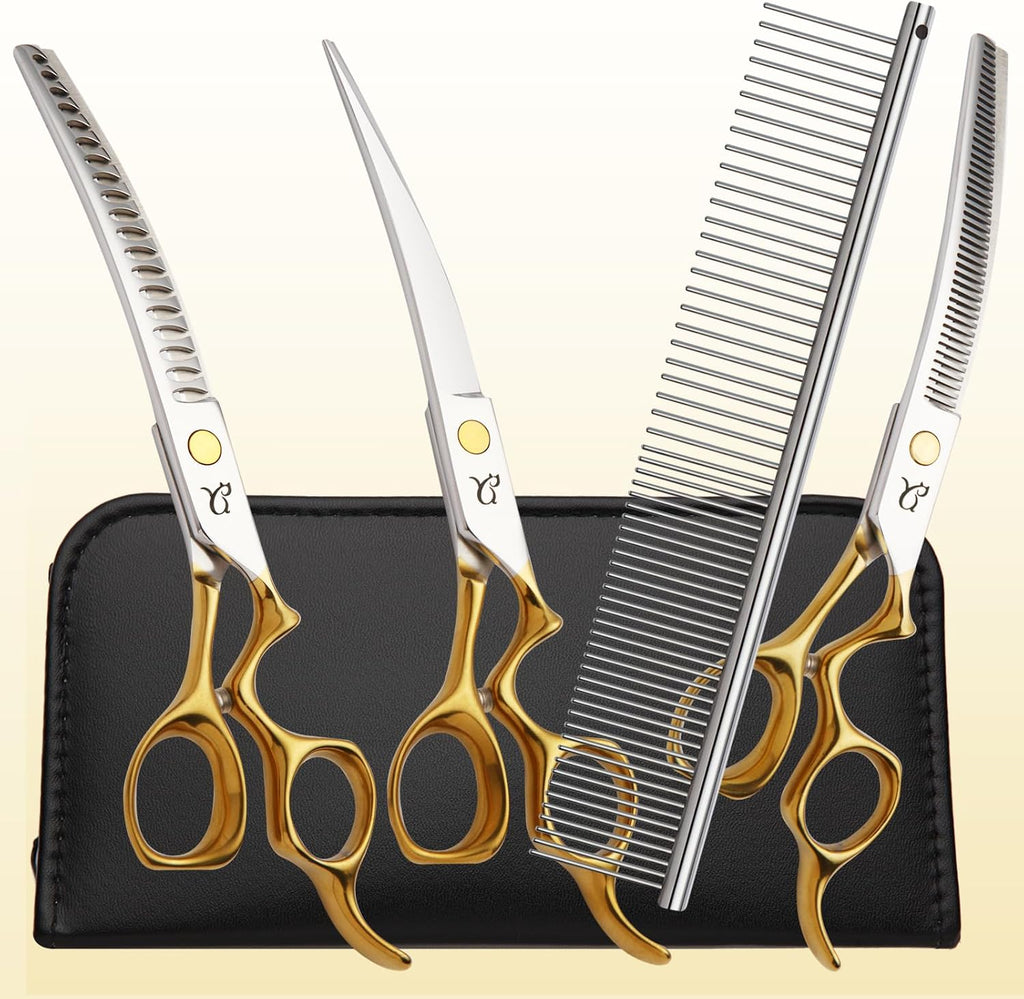 Complete professional Citywish pet grooming kit layout with cleaning cloth and regulator