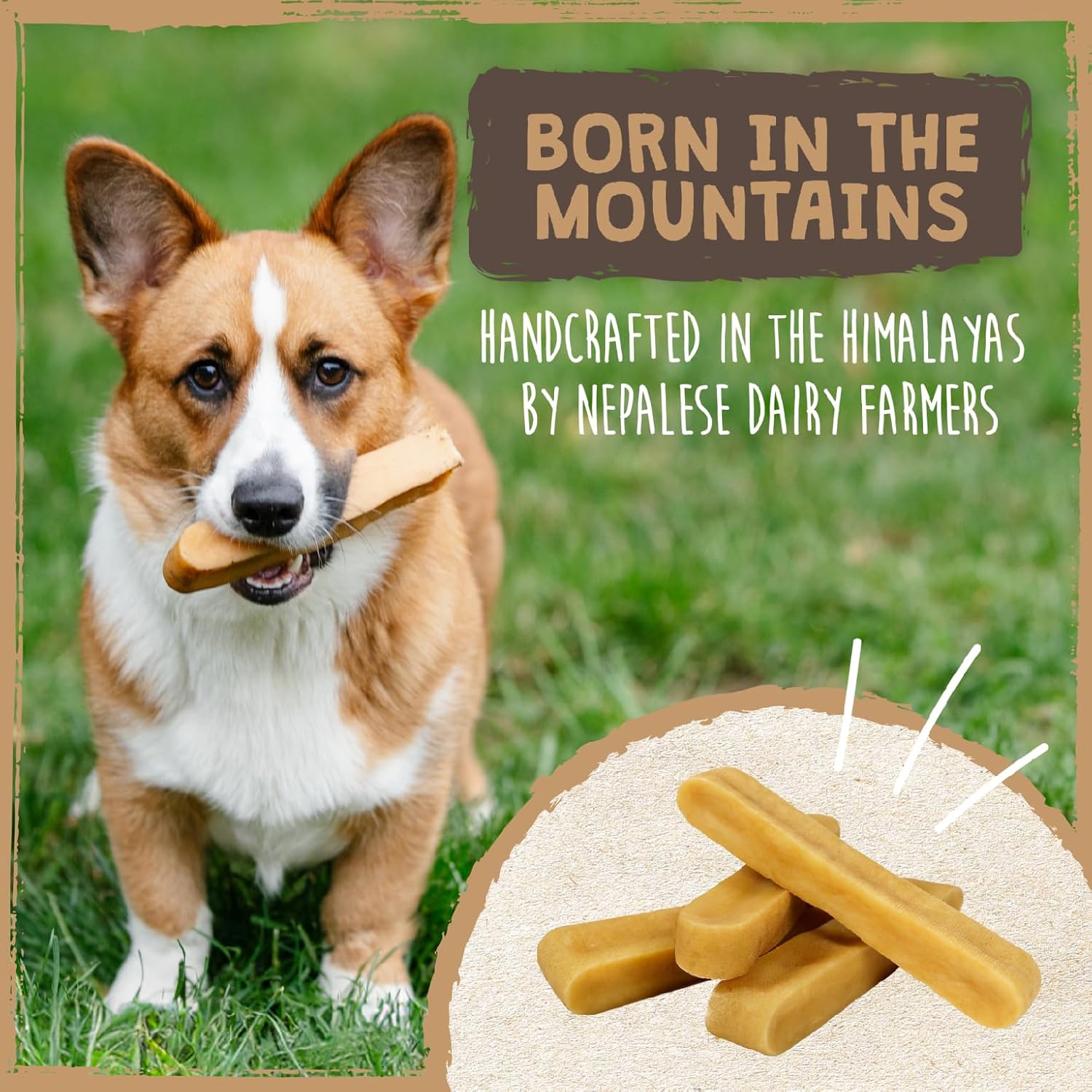Microwaved small end pieces transformed into crunchy cheese puffs for pet safety.