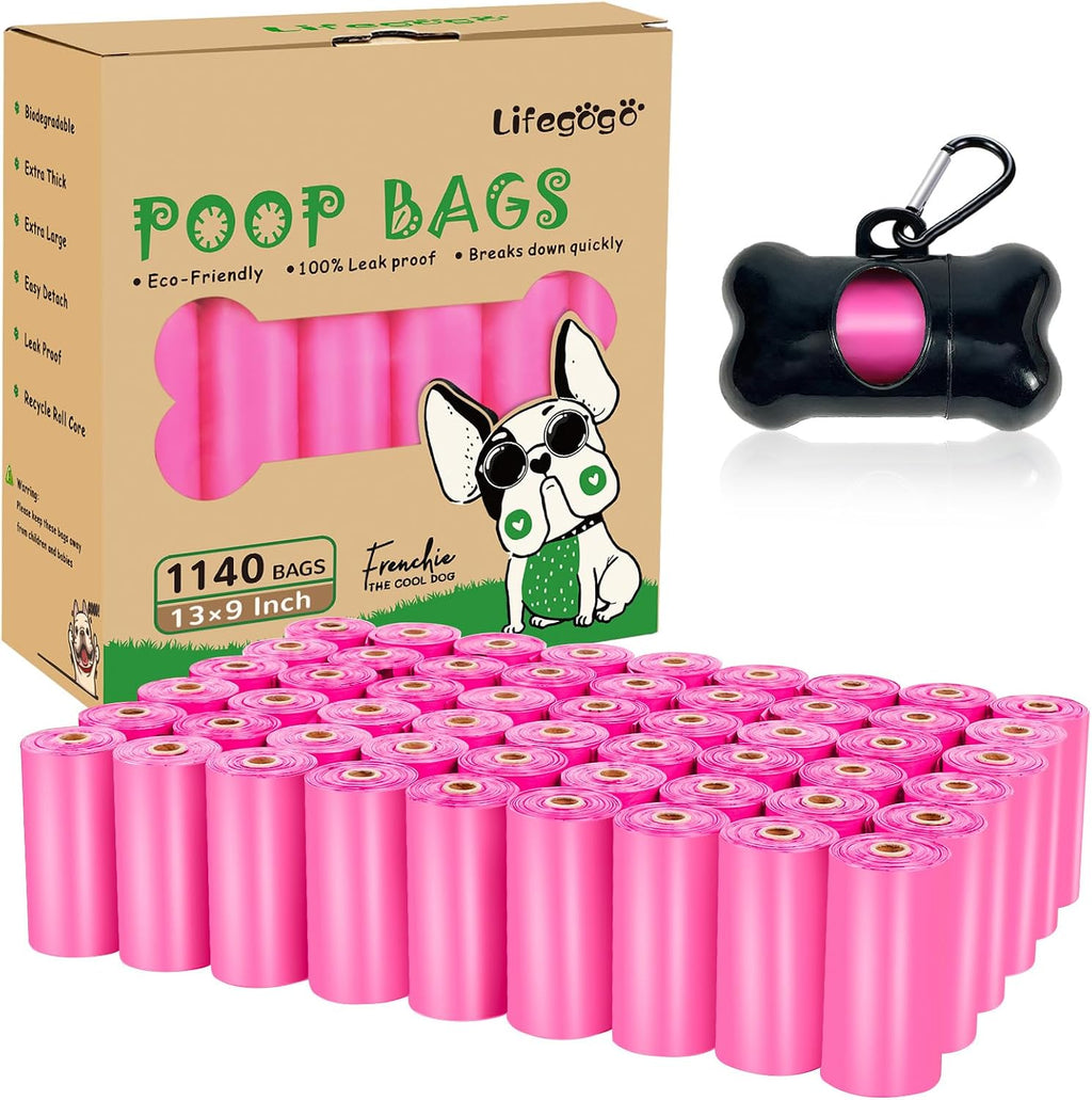 Dog Poop Bag 300 Counts 15 Rolls, Unscented Doggy Poop Bags, Leak-Proof Dog Bags for Poop, Doggie Cat Poop Bags Cats Litter, Waste Bags Puppy Trash Bags for Doggy Pets (13 x 9 Inches) - Image 11