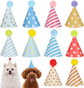 Tucnoeu 10pcs colorful mini party hats set for small pets