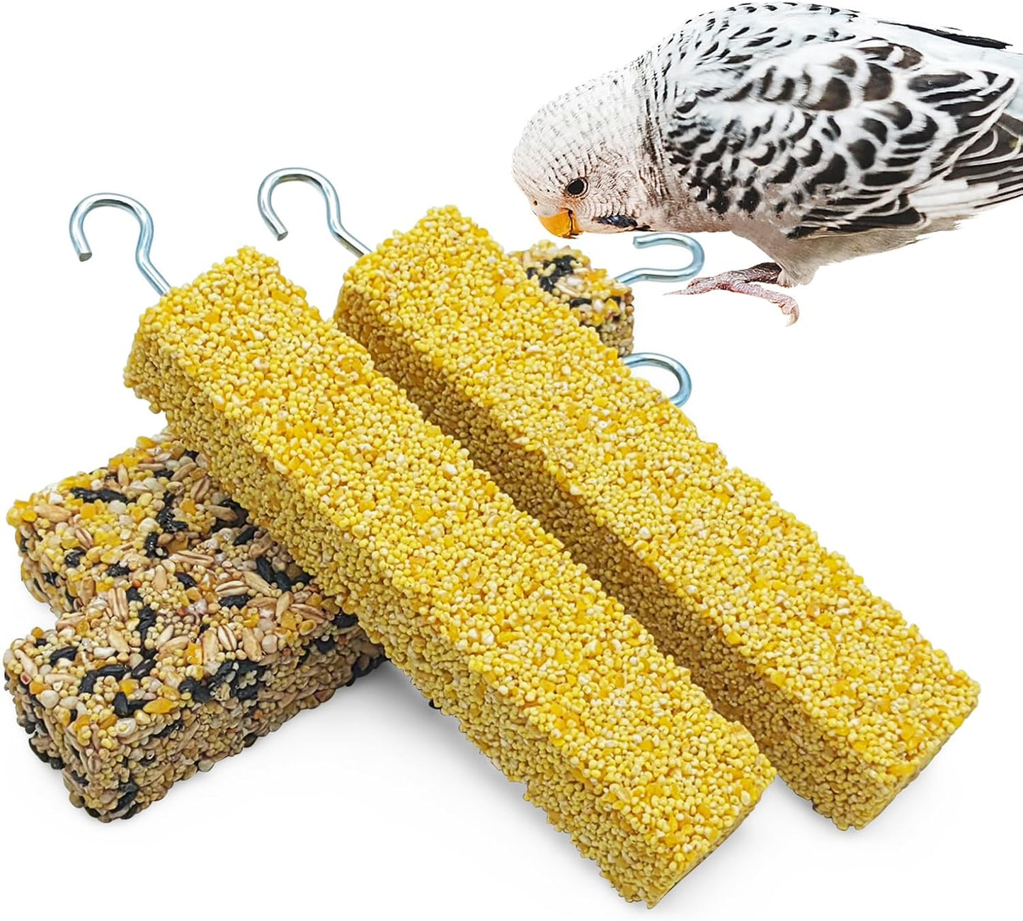 Fhiny Parakeet Treats, 2 PCS Natural Bird Crunch Sticks Grains & Vegetable Budgie Snacks Cockatiel Food Sticks Long-Lasting Chewing Toys for Parakeet Cockatiel Budgie Conure Parrot Lovebird Finch - Image 14