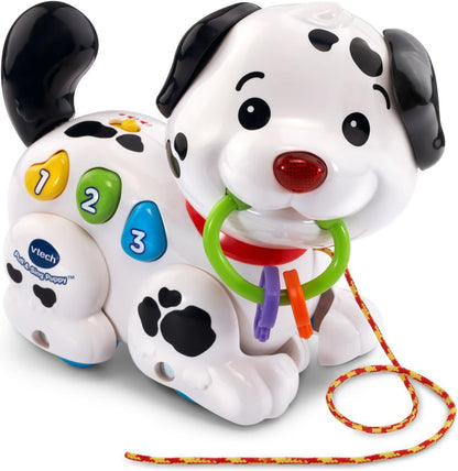 VTech Pull and Sing Puppy front view interactive walking toddler toy
