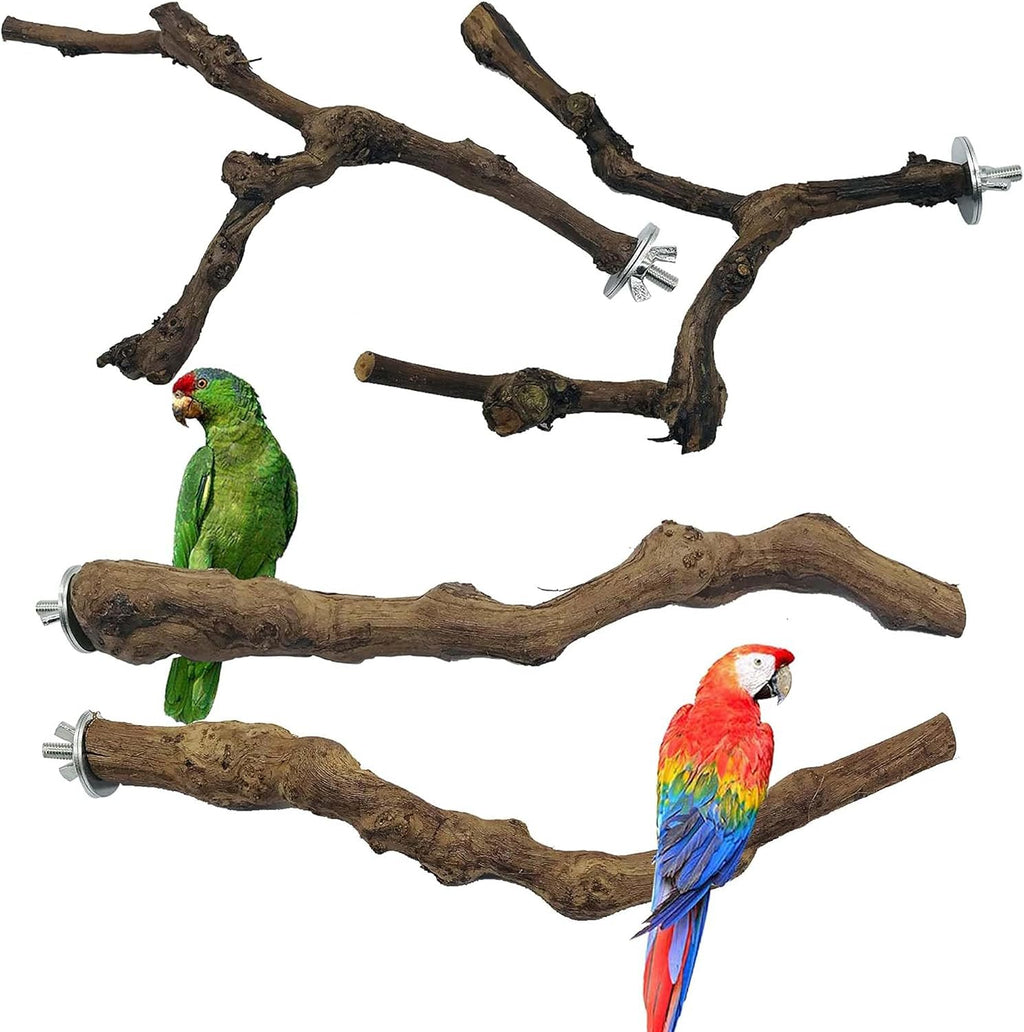4PCS Bird Perch Natural Grape Stick Bird Standing Stick Grapevine - Image 1