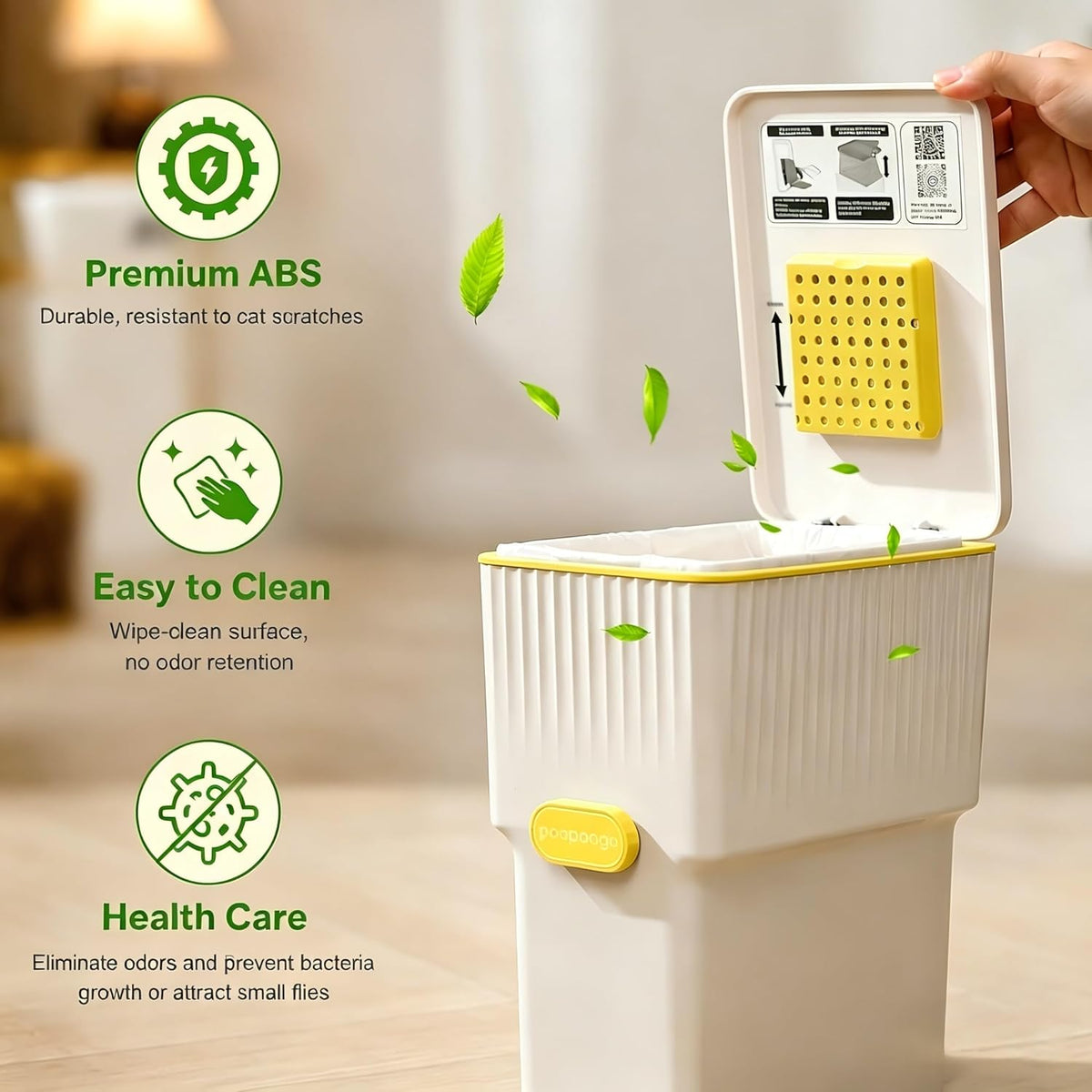 Portable cat litter waste bucket for RV and travel use