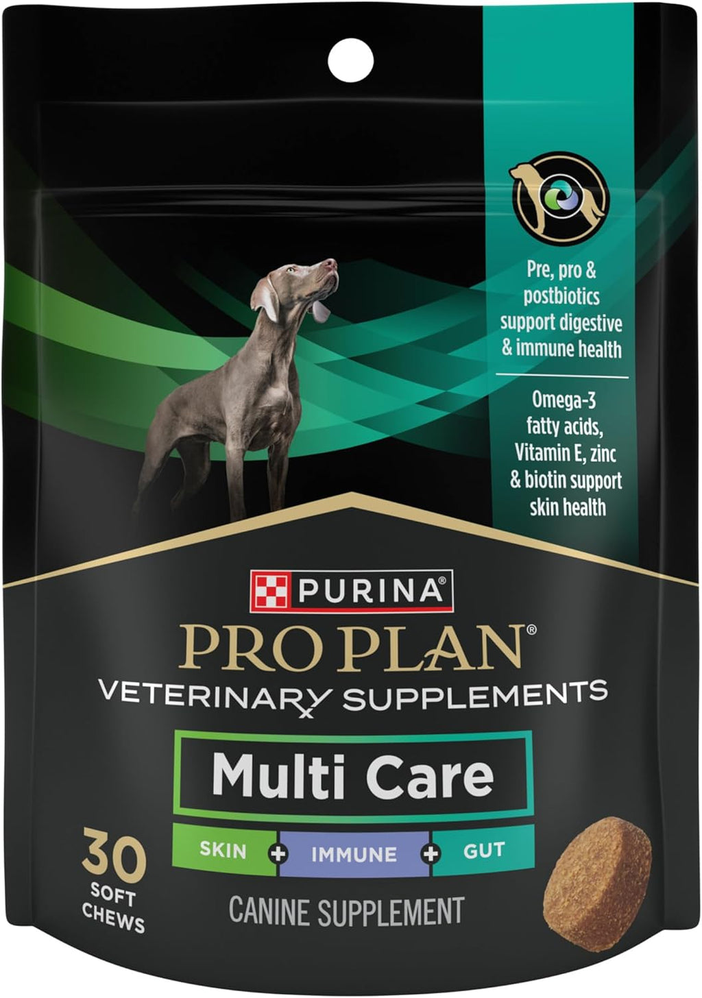 Purina Pro Plan Veterinary Supplements Multi Care Canine Chews for Dogs, with Omega 3, Supports Skin, Immune and Gut Health - 30ct Pouch - Image 10