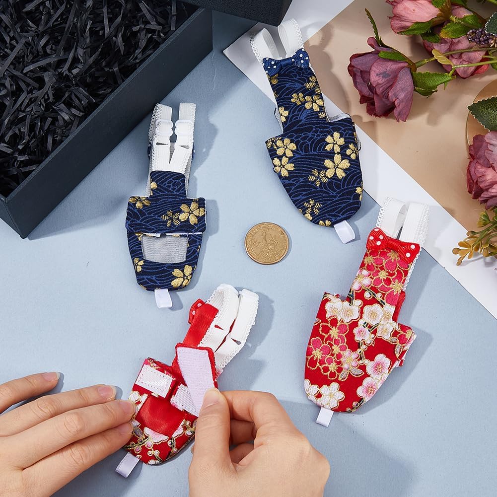 Four pack assorted color flower design bird flight suits layout
