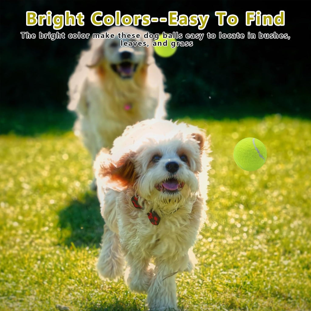 Natural rubber tennis balls for small dog breeds