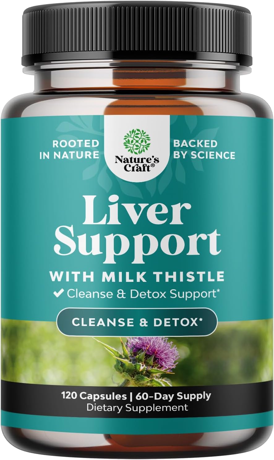 Liver Cleanse Support - Milk Thistle Supplement with Choline - 70 Count - Image 9