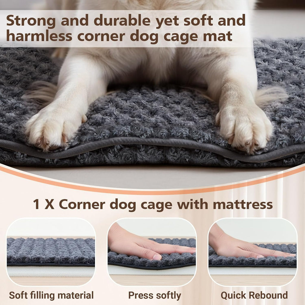 Hahafelt dog kennel pad non-slip bottom detail