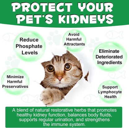 Natural bacon flavor feline kidney detox drops bottle label details