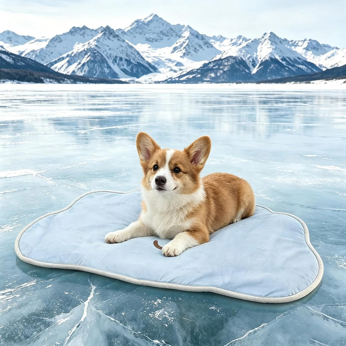 Small pet enjoying the comfort of a Riogoo gel cooling mat