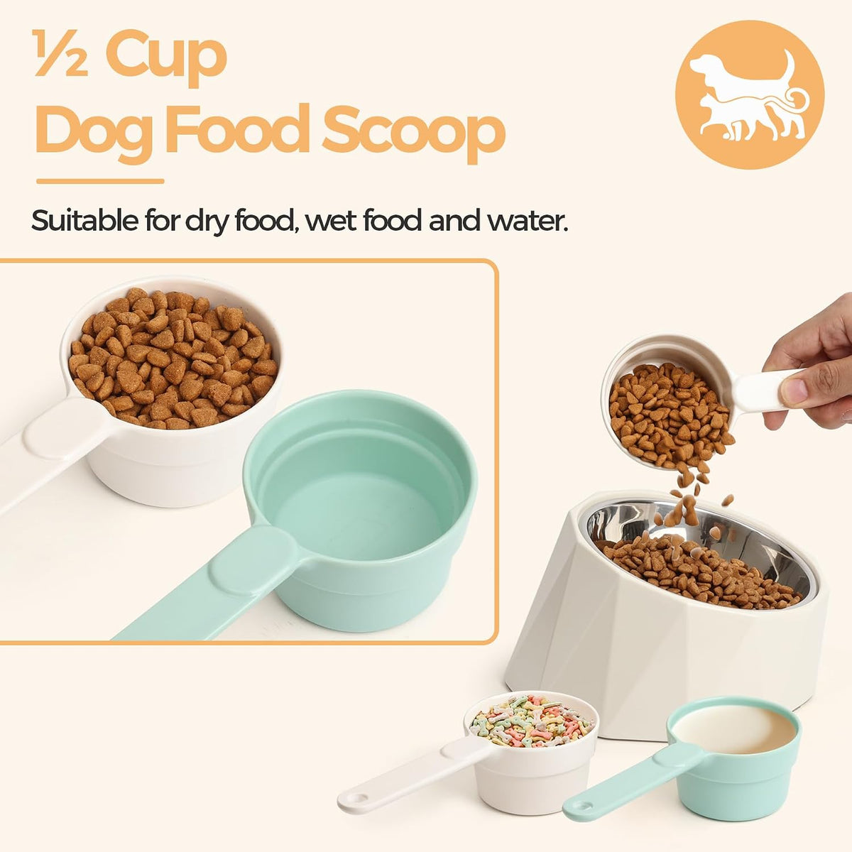 Msbc brand pet feeding tool for dry kibble
