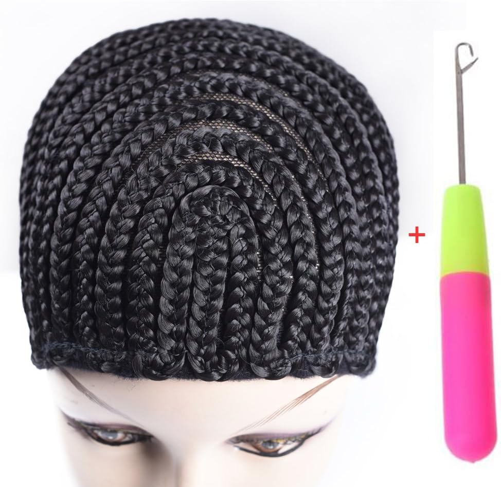 Refined Hair braided wig cap front view