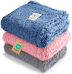 1 Pack 3 Calming Blankets Fluffy Premium Fleece Pet Blanket Soft Sherpa Throw for Dog Puppy Cat Beige Small (23" x16'') - Image 10