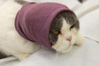 Close up of soft elastic fabric on FDANDADE cat snood