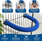 Rypet U-Shaped Large Parrot Perch, Quartz Bird Perch for Cage(Blue L) - Image 6
